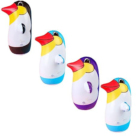 BESPORTBLE 4stücke Pinguin-tierfigur Aus PVC Tierbecher-Statue Mit Leuchtenden Farben Für Junge Mädchen-Spielzeug Und Home-Dekoration Glatte Kanten Und Feine Details
