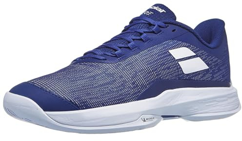 Babolat Men's 2, Jet Tere All Court Tennis Shoes, Cushioning, Active Flexion, Breathable Ortholite Sole, French Brand-Mombeo Blue, Size EU 47, 13 UK