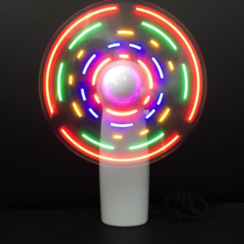 Palmare Con Lettere Luminoso Parola Flash Piccolo Ventilatore Elettrico Mini LED Palmare Piccolo Fan Display Luce Confessione
