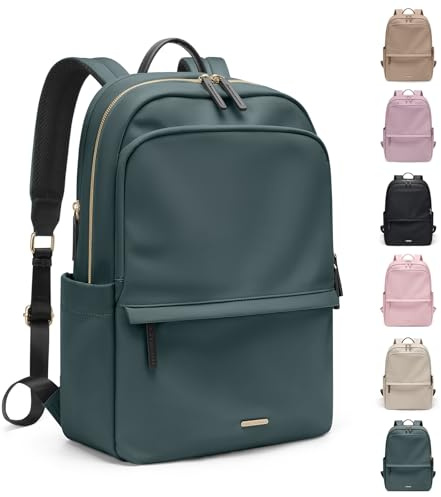 GOLF SUPAGS Mochila de Mujer Informal Daypack for Viajes de Trabajo Universidad Mochila Billetera Ajuste 14 Pulgadas Cuaderno(Verde Oscuro)