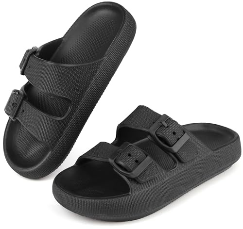 Buwege Chanclas de Baño y Playa Niña Niño Ajustable Eva Sandalias de Piscina Antideslizante Pantuflas De Verano Antideslizantes Kids Sliders 30-38 EU
