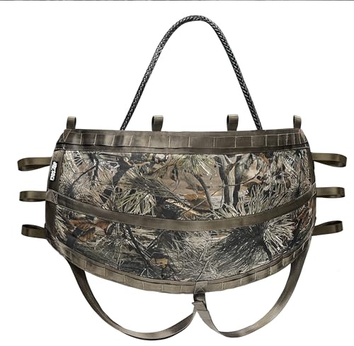 MDSTOP Hunting Saddle, Comfortable Hammock Tree Saddle, Adjustable Tree Climbing Saddle, Lightweight Padded Seat Includes Saddle Bridge, Tree Stand Accessories (Camo)