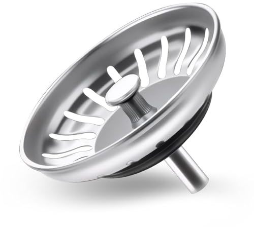Arvoni Tapon Fregadero Cocina 80mm, Filtro Fregadero Cocina Acero Inoxidable, Colador Fregaderos para De 36-72 mm, Antibloqueo, Ajustable, Apto para Lavavajillas