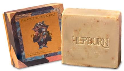 HEPBURN Shea Butter Soap Raw African Shea Butter 108g Unrefined – 100% Pure Organic for Face, Body & Feminine Wash – Deep Moisturizing & Skin Repair – Rich in Vitamins A, E & F