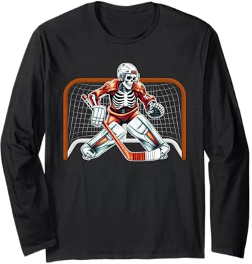 Costume da Portiere da Hockey su Ghiaccio, per Halloween, da Uomo, Ragazzo, Bambino Maglia a Manica