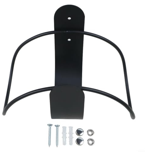 Wandmontierter Schlauchhalter für Gartenschlauchaufbewahrung, robuster Karbonstahl-Aufhänger mit 5 kg Tragkraft, platzsparende Wandhalterung, 215 x 135 mm, Schwarz