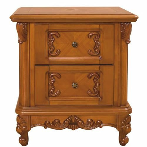 Casa Padrino Cómoda de noche barroca de lujo con 2 cajones marrón H. 68 cm - Muebles barrocos