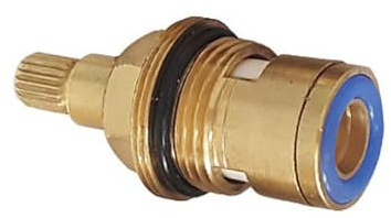MAGICLULU Cartouche de Robinet pour Eau Chaude et Froide Noyau en Céramique Modèle Type C Double Dents en Cuivre Installation Facile, Adaptée la Cuisine et Salle de Bain