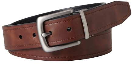 Fossil Men's Parker Leather Casual Dress Every Day Reversible Belt, Size 36, Brown/Black