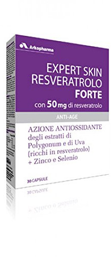 ARKOFARM Integratore Alimentare Expert Skin Resveratrolo Forte, 30 Capsule