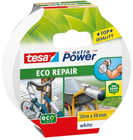 tesa Gewebeband, ökologisch, weiß, 56432-00001-00 20 m : 38 mm