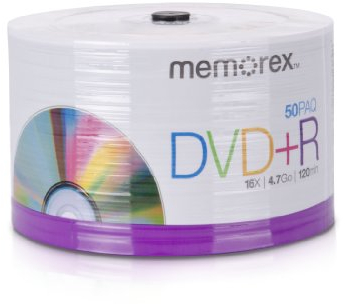 Memorex 32020031731 DVD+R 16x Eco Spindelbodenscheiben, 50 Stück