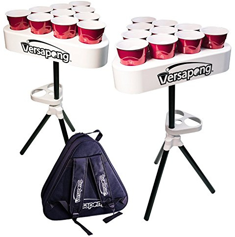Versapong Portable Beer Pong Table/Tailgate Game with Backpack Carry Case and Balls
