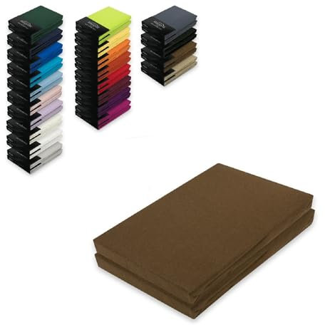 EXKLUSIV HEIMTEXTIL Jersey Spannbettlaken Doppelpack 60 x 120-70 x 140 cm Schokobraun