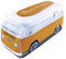 BRISA VW Collection - Volkswagen Neopren Universal-Schmink-Kosmetik-Kultur-Reise-Apotheke-Tasche-Mäppchen-Beutel im T2 Bulli Bus (Orange & Weiß/Klein)