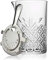 FLOW Barware 700 ml Cocktail Mixing Glass & Stainless Steel Hawthorne Strainer | Large Cocktail Mixing Jug Make 3 Cocktails in One | Stirring Glass & Silver Strainer
