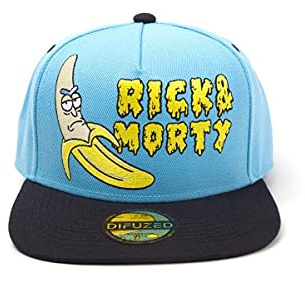 Rick and Morty Unisex Embroidered Banana Snapback Baseball Cap, Blau (Blue Blue), One Size