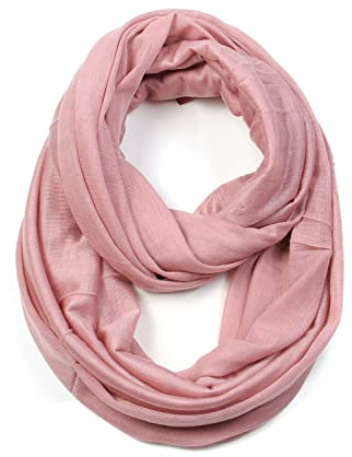 Scarf& Scarfand's Solid Color Infinity Winter Wrap Loop For Women & Men (Pink)