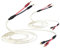WOWLED Weißes Lautsprecherkabel mit Bananensteckern, 2 Pack 3m / 9.8FT OFC HiFi Lautsprecherkabel mit Bananensteckern, 14 AWG Audiokabel mit vergoldeten Bananensteckern für Lautsprecher Terminal Amp