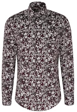 Seidensticker Camicia da Uomo Business – Slim Fit – Facile da Stirare – Colletto Kent – Maniche Lunghe – 100% Cotone, Lilla, 42