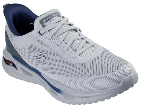 Skechers Men's Arch FIT ORVAN KINCADE Sneaker, Light Grey, 10.5 UK