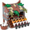 TRavesty MOC Farm Hühnerstall Bausteine Bausatz, DIY Hühnerstall Modellfiguren Baustein Sets, Tierfiguren Minifiguren Bauset für Kinder, Tierhaus Zubehör Modellbausatz