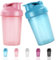Fefod Protein Shaker, 400ml Botella Mezcladora de Batidos de Proteínas, Taza para Batidos de Proteínas para Fitness, Proteína Shaker a Prueba de Fugas con Bola Mezcladora, Azul + Rosa