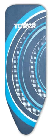 Tower Replacement Ironing Board Cover for T873014BLK, Reflective Technology, 100% Cotton, Fitted Design, Black