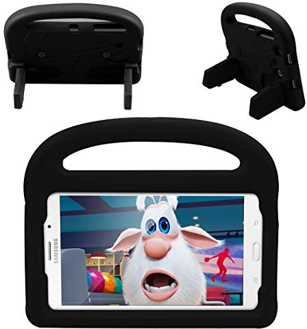 Tablettskydd Tablet Väska till Galaxy Tab A T385 / T380 (2017) Silikonväska For barn, For ShocktoP-lätta droppskyddade stativ tablettväska, med handtag och kickstand(Siyah)