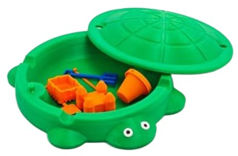 Mini bac à sable en forme de tortue, sur le bureau, avec couvercle et outils de sable, pour filles, extérieur, jardin, parc, aire de jeux, bureau, studio, chambre à coucher, balcon