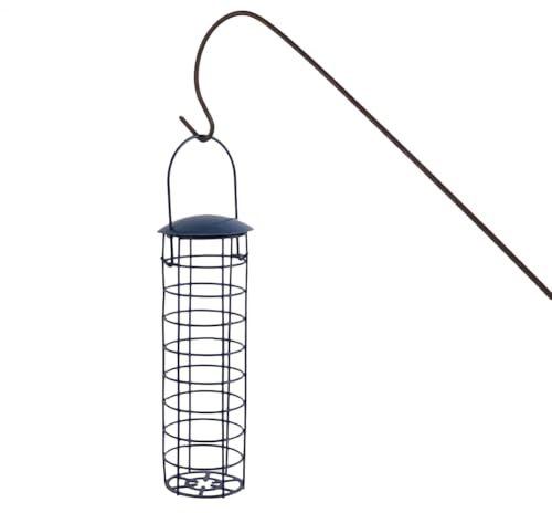 Distributeur de nourriture pour suif pour animaux sauvages - Récipient d'énergie en acier, structure d'alimentation pour oiseaux suspendue, attraction décorative dans le jardin, la terrasse