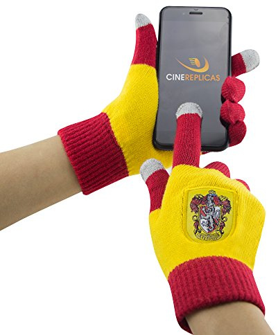 Cinereplicas Harry Potter - Guantes con pantalla táctil Gryffindor Rojo - Licencia Oficial