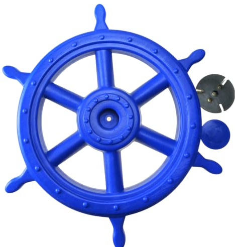 Gartenwelt Riegelsberger Schiffslenker XXL BLAU Ø 400/540 mm Piraten-Lenkrad für Spielhaus Spielturm