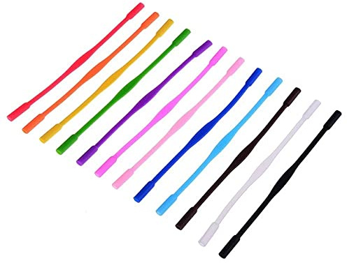 MaoNativey 12 Piezas Correas de Silicona Antideslizante Para Gafas de Sol y Deportivas - Retenedor de Banda Elástica Para Niños y Pequeños