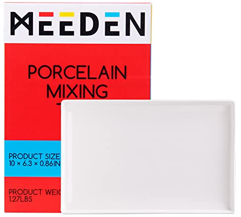 MEEDEN Keramik Tablett Palette, Keramik Künstler, Porzellan Mixing Tray für Aquarell Gouache Malerei