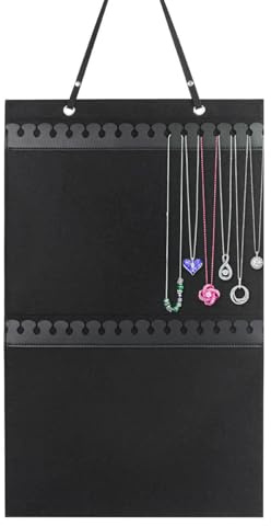 Moxeupon Wandschmuckhalter, Wandschmuckaufhänger - 32 Haken Display Halskette Organizer Armbandhalter,Schmuckaufbewahrungshaken mit großer Kapazität über der Tür, Halskettenaufhänger, für Türen und