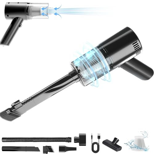 Tilibra Handheld Vacuum Cleaner, 9000Pa Powerful Suction Portable Lightweight Mini Vacuum Cordless, USB Quick Charge Car Vacuum Cleaner for Sofa, Bed, Car, Home, Office, Clean Pet Hair