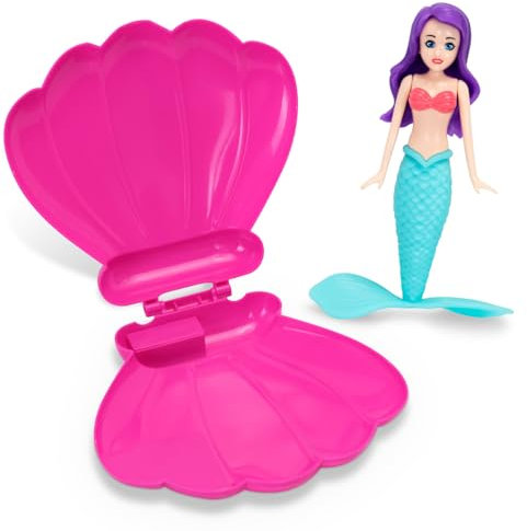 TOPWAYS Ensemble de jouets aquatiques pour enfants, jouets de piscine, sirènes, accessoires de piscine et jouets de piscine, cadeaux pour enfants, rouge rose + bleu glacé