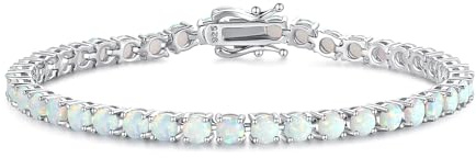 FANCIME Tennisarmband i massivt 925 sterlingsilver med safir/rubin/ametist/smaragd, romantiskt bröllop, brud, tennisarmband, gåva, smycken för kvinnor, flickor, bredd 4 mm, längd 18 cm, 18 centimeters