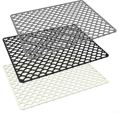 Alfombrilla protectora de silicona para fregadero de cocina, 42 x 31 cm, resistente al calor, antideslizante, adecuada para reducción de ruido de lavavajillas, adecuada para fregadero de drenaje