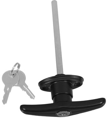 DIYEAH Serratura Maniglia t Per Garage Kit Di Montaggio Design Pratico e Funzionamento Stabile Per Porte Di Fienili e Casette Da Gioco in Lega Di Zinco