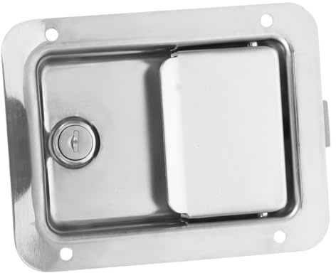 VILLCASE Lucchetto Acciaio Inox Per Cassetta Degli Attrezzi Con 2 Chiavi Serratura Di Sicurezza Per Camper Rimorchi E Camion Blocco Sicuro Per Armadietti Metallici E Generatori