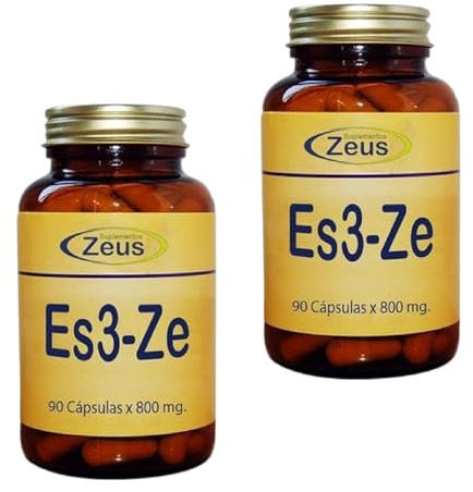 Zeus Es3-Ze - Pack Ahorro 2 x 90 Cápsulas - Con GABA, L-Triptófano, L-Glutamina, Taurina, Pasiflora y Vitaminas B - Suplemento Natural para el Estrés
