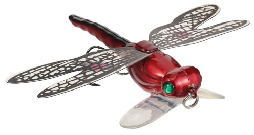 Zerodeko Cebo de Pesca Libélula Artificial de Superficie, Señuelo Simulado Gancho Único, Material Plástico Duradero, Tamaño Pequeño, Accesorio para Pesca en Río y Lago, Cebo Realista
