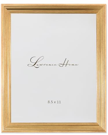 Lawrence Frames 8.5x11 Sutter Burnished Gold Picture Frame (536281)
