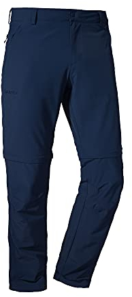 Schöffel Herren Pants Folkstone Zip Off, vielseitige Herren Hose mit Zip-Off Funktion, leichte Wanderhose für den Sommer, dress blues, 50