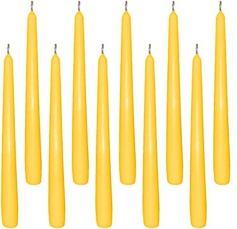 Gastro 10 Spitzkerzen gelb 23,5 x 245 mm