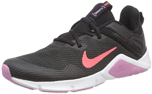 Nike Legend Essential 2, Tenis para Mujer, Black Flash Crimson 007, 37.5 EU