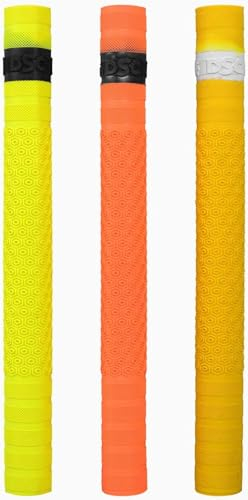 DSC Passion (Hexagon) Cricket Bat Grip | Color: Multicolor | Pack of 1 | Material: Rubber | Better Shock Absorption | Enhanced Control | Simple Installation | Usage for All Players | Comfortable Fit