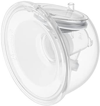 Momcozy Full Set Collector Cup Uniquement Compatible Avec Momcozy S9 Pro/S12 Pro, Accessoires de Remplacement D'origine Pour Tire-Lait S9 Pro/S12 Pro (180 ml, Avec Bride à Joint Unique 24 mm)